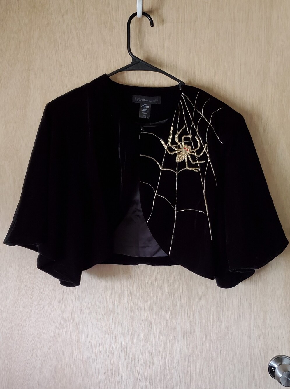 La Femme En Noir A Spider's Kiss Velvet Bolero, Size 2x NWT - Picture 2 of 7